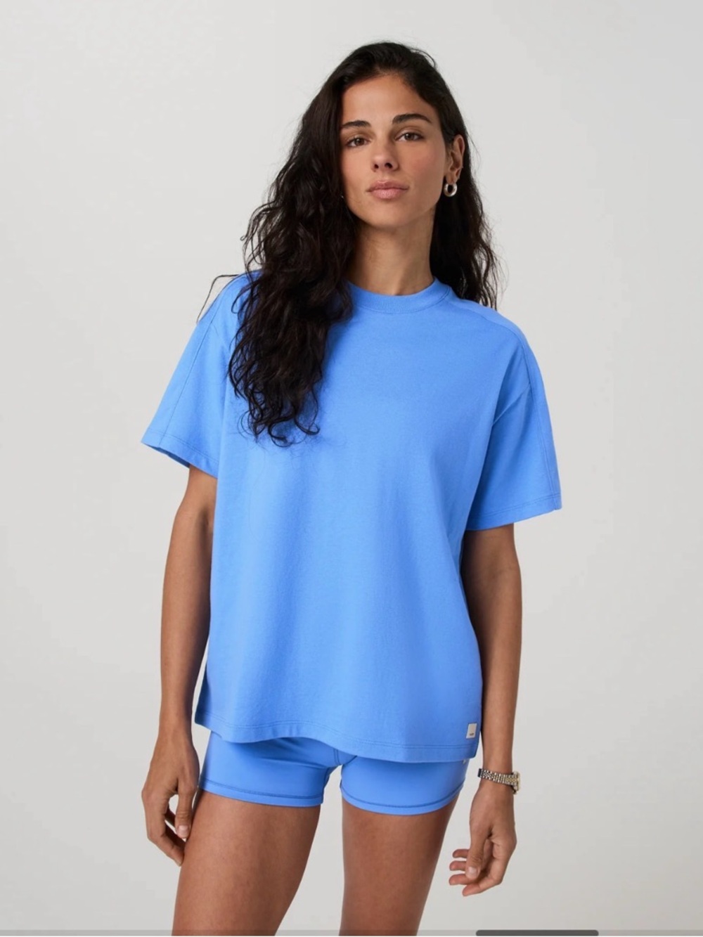 Vuori short sleeve heavyweight Oversized Tee Riviera Blue NWT - Picture 3 of 6